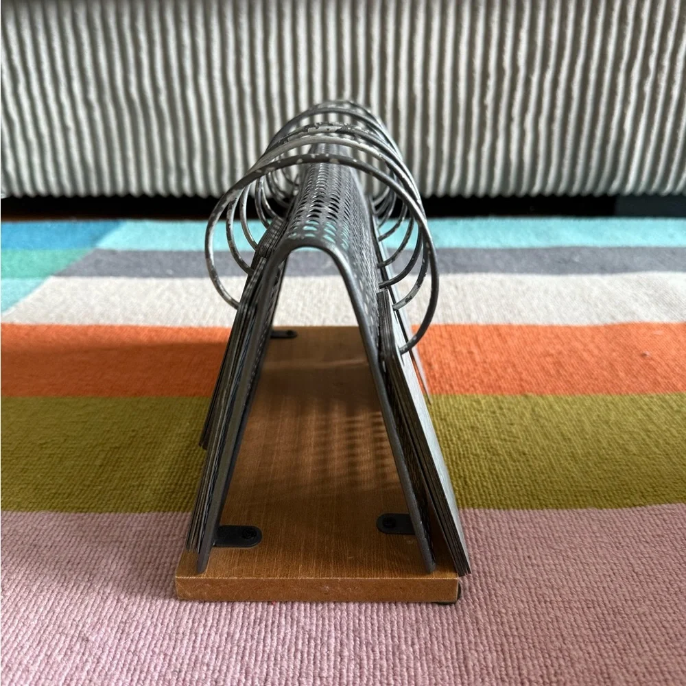 Metal Perpetual Calendar with Wooden Base
